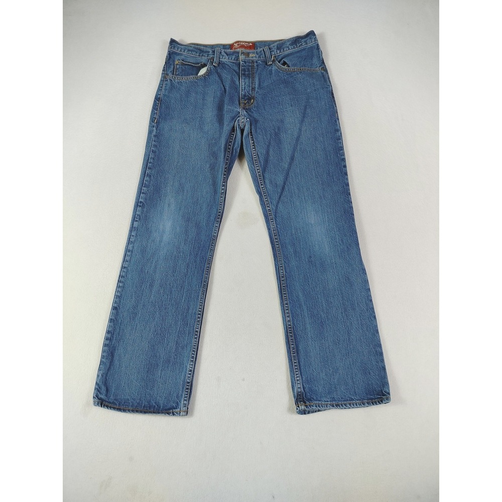 Arizona Jean Co Jeans Mens 33x30 Blue Medium Wash Westerncore Straight Leg Denim